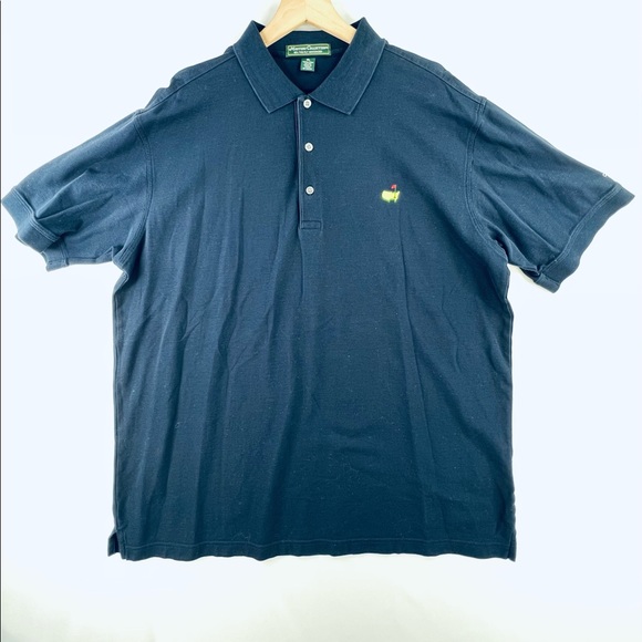 MASTERS COLLECTION PGA AUGUSTA SZ XL PIMA COTTON NAVY POLO GOLF SHIRT - Picture 2 of 11